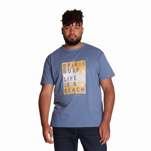 niebieski t-shirt dla duzych mezczyzn