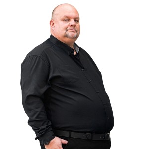 Duża koszula męska z długim rękawem gładka Duke D555 Richard czarna