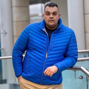  Duża męska kurtka całoroczna lekka Redpoint Walker niebieska