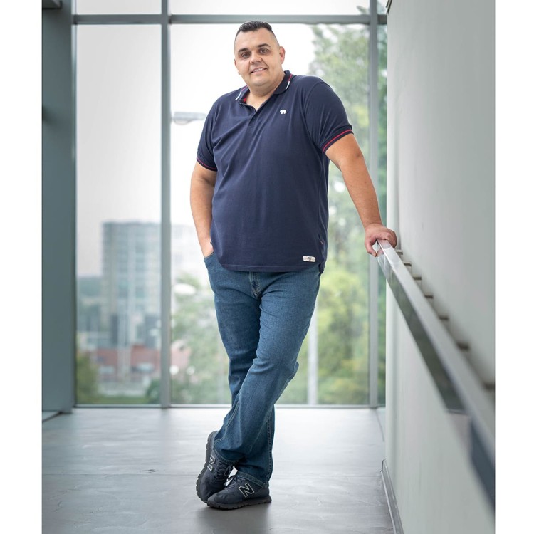 granatowa polowka meska 4xl plus size