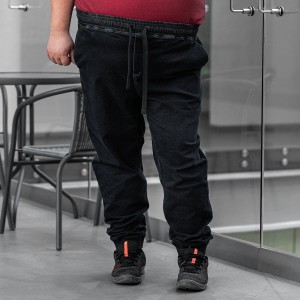 Duże spodnie jeansowe Joggery Viking czarne