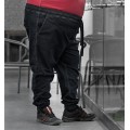joggery ze sciagaczem meskie jeansowe viking jaggy dla duzego pana czarne