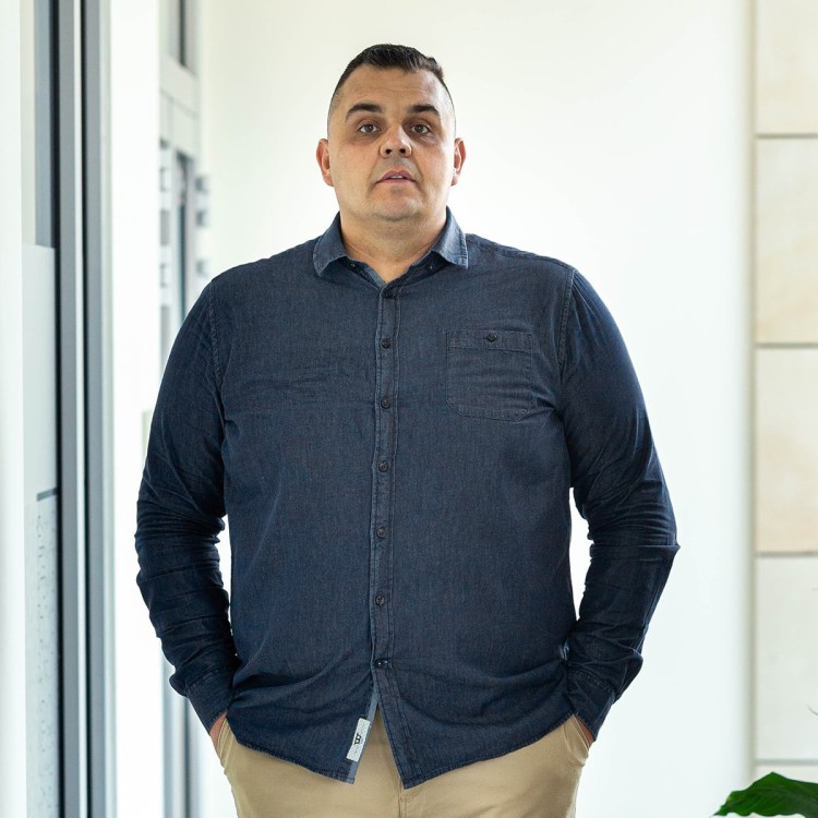 duza granatowa jeansowa koszula xxl