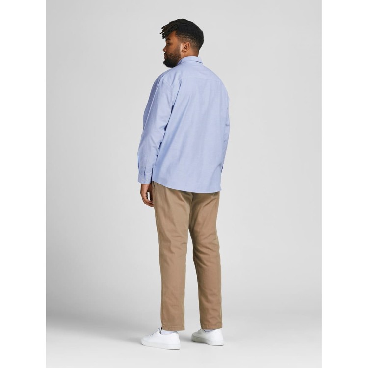 gladka koszula dla panow plus size blekitna