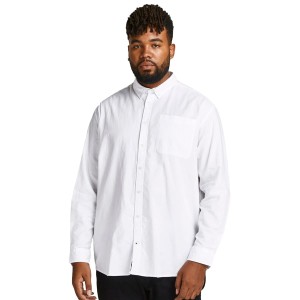 Duża koszula męska z długim rękawem gładka Jack & Jones 12190444 biała