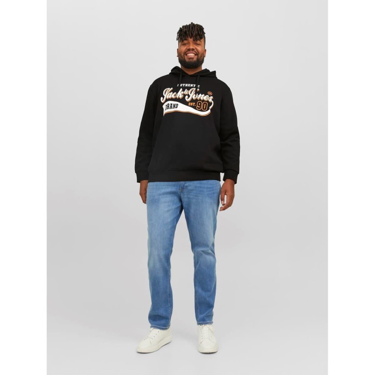 czarna bluza z napisami duze rozmiary Jack Jones