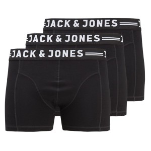Duża bielizna męska bokserki 3 sztuki Jack & Jones 12147591 czarne