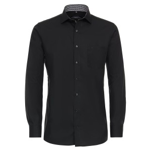 Duża męska gładka koszula długi rękaw Casa Moda 334169600-800 czarna