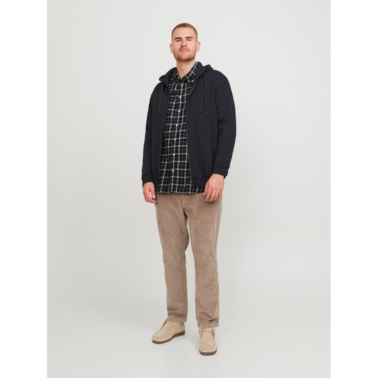 czarna bluza na zamek dla mezczyzn plus size