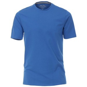 Duża męska gładka koszulka t-shirt Redmond 665-10 niebieski