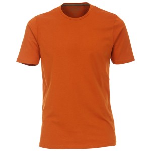 Duża męska gładka koszulka t-shirt Redmond 665-23 pomarańczowy