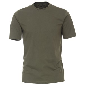 Duża męska gładka koszulka t-shirt Redmond 665-60 khaki