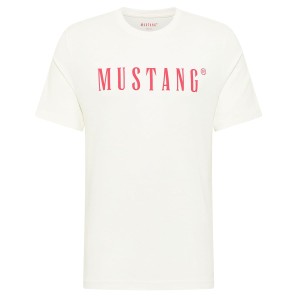 Duży t-shirt koszulka męska Mustang 1014695-2084 kremowa