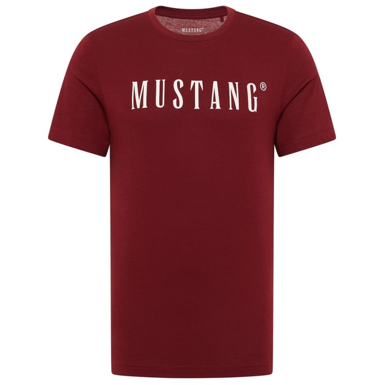 bordowa koszulka 4xl meska plus size mustang