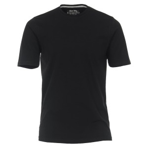 Duża męska gładka koszulka t-shirt Redmond 665-90 czarny