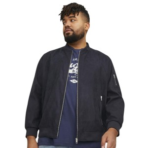 Duża męska kurtka bomberka zamszowa Jack & Jones 12243516 czarna