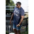 granatowy t-shirt z motocyklem meski 7xl