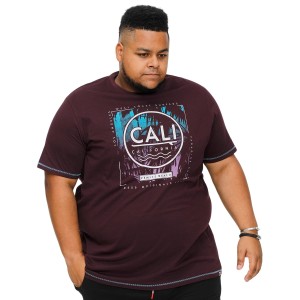 Duża męska koszulka z nadrukiem t-shirt z printem Duke D555 Nova fioletowy
