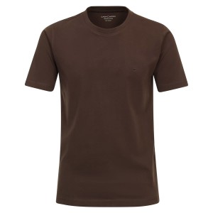 Duża męska koszulka gładka t-shirt Casa Moda 4200-682 brązowy