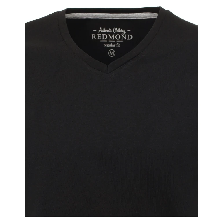 t-shirt z dekoltem w serek Redmond czarny