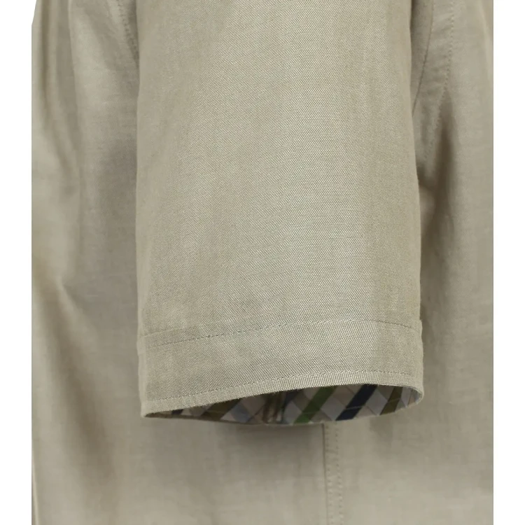 koszula z krotkim rekawem plus size khaki