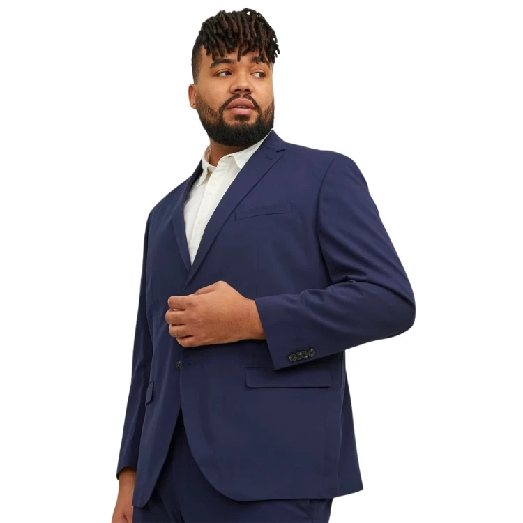 ciemnoniebieska marynarka plus size