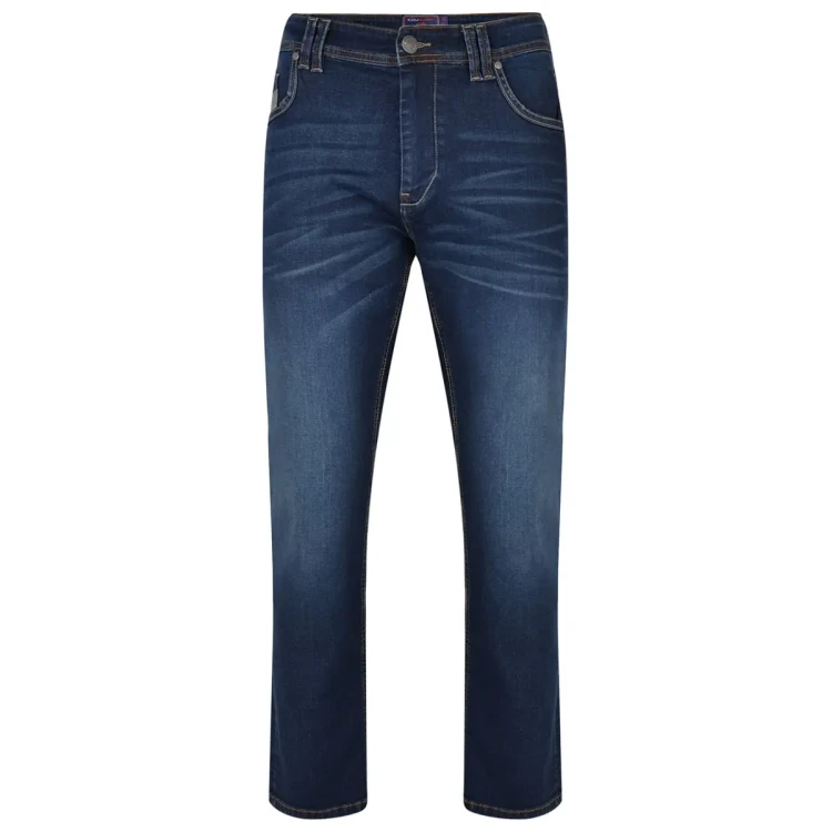 jeansy plus size Kam Ortega granatowe