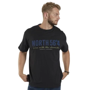 Duży męski t-shirt North 56°4 99865-0099 czarny