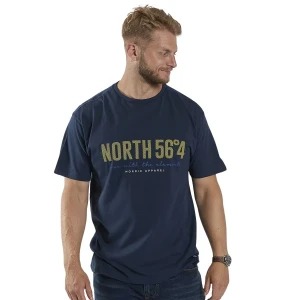 Duży męski t-shirt North 56°4 99865-0580 granatowy