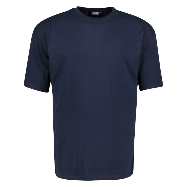 meski t-shirt dla wysokiego mezczyzny gladki adamo granatowy