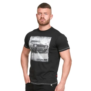 Koszulka dla wysokiego mężczyzny (TALL) t-shirt z nadrukiem samochodu Duke D555 Kenton czarny 