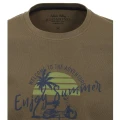 t-shirt meski z nadrukiem Redmond khaki plus size