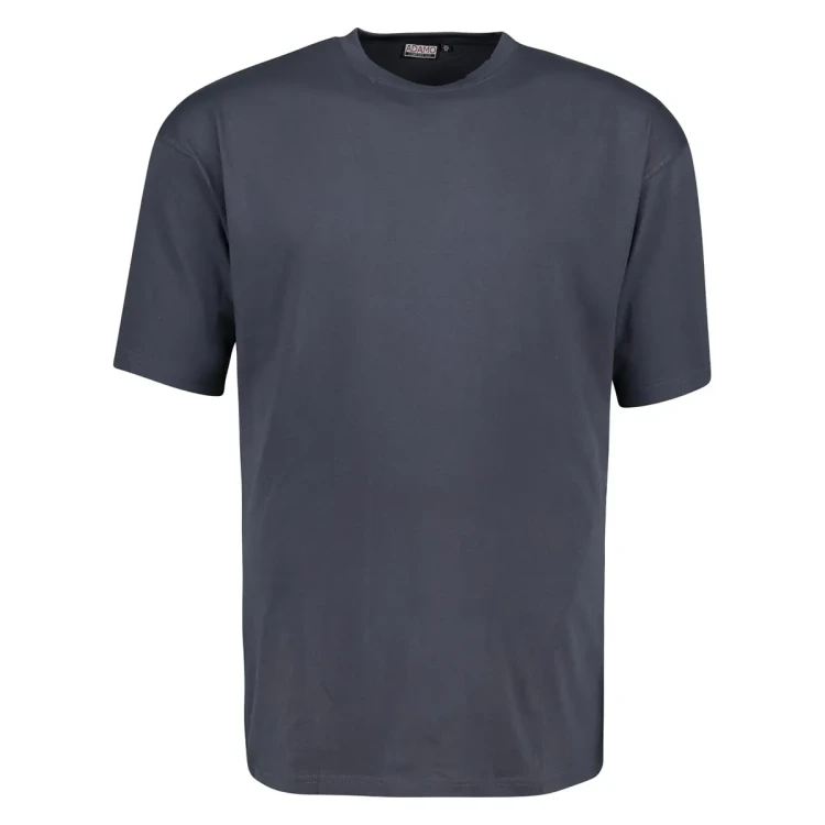 ciemnoszara koszulka t-shirt gladki dla wysokiego mezczyzny