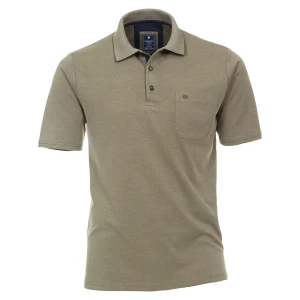 Duża męska koszulka polo gładka Redmond 912-67 khaki