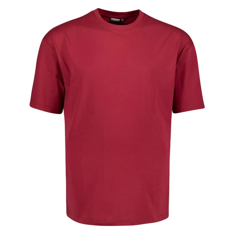 bordowy t-shirt dla wysokich panow Adamo