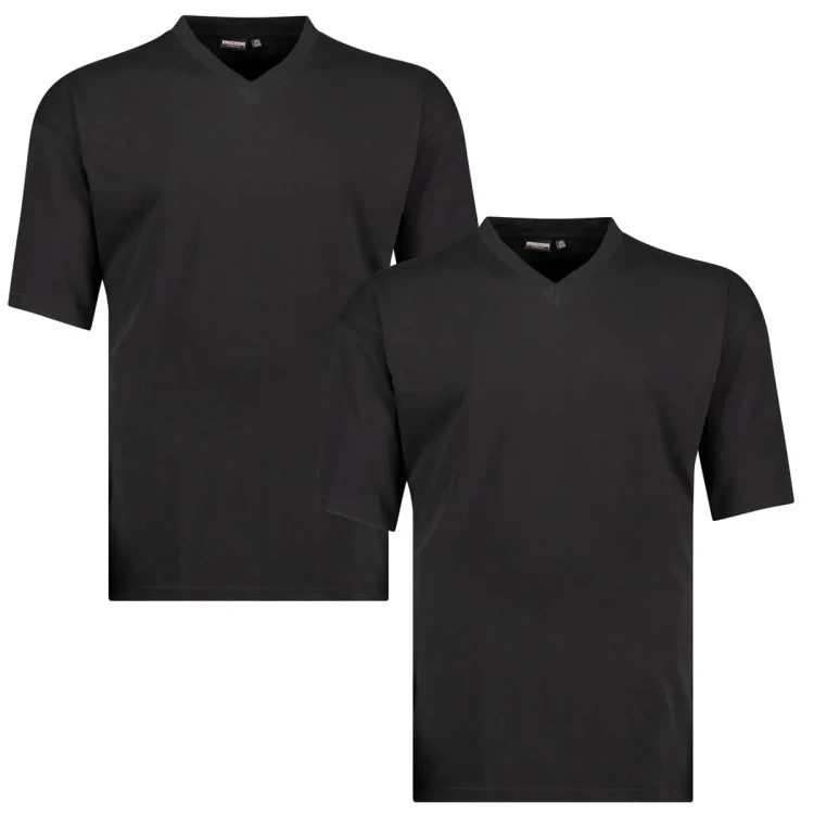czarna gladka koszulka 2szt duze rozmiary 5xl