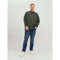 koszula dla panow plus size Jack khaki dlugi rekaw