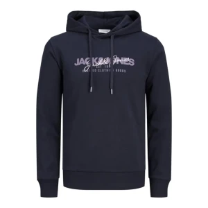 Duża męska bluza wkładana przez głowę z kapturem Jack & Jones 12259844 granatowa