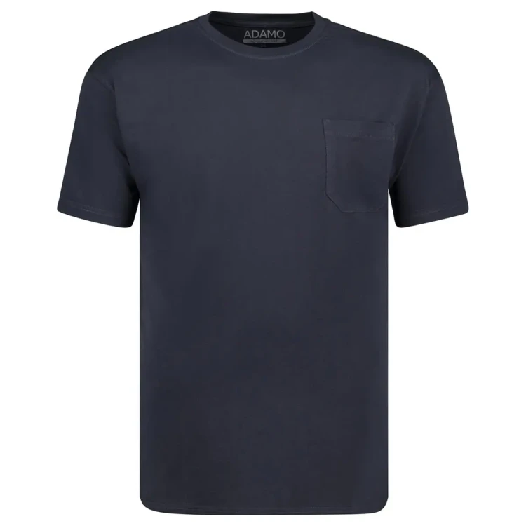 koszulka z krotkim rekawem dla duzych mezczyzn plus size 3XL 4XL 5XL 6XL 7XL 8XL 10XL gladka z kieszonka modna wygodna makowa Adamo facet z brzuszkiem duzy mezczyzna