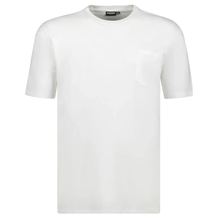 duza biala gladka koszulka z kieszonka 10xl 5xl