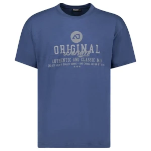 Duża męska koszulka t-shirt Adamo 139020-350 ciemnoniebieska