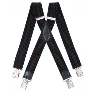 Duże męskie szelki X Ranger 4cm DJ40-050 czarno-brązowe