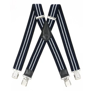 Duże męskie szelki X Ranger 4cm DJ40-061 granatowo-białe