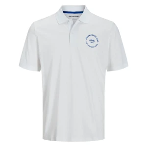 Duża męska polówka koszulka z kołnierzykiem Jack & Jones 12274244 biała