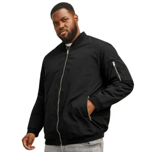 Duża męska kurtka bomberka przejściowa Jack & Jones 12173990 czarna