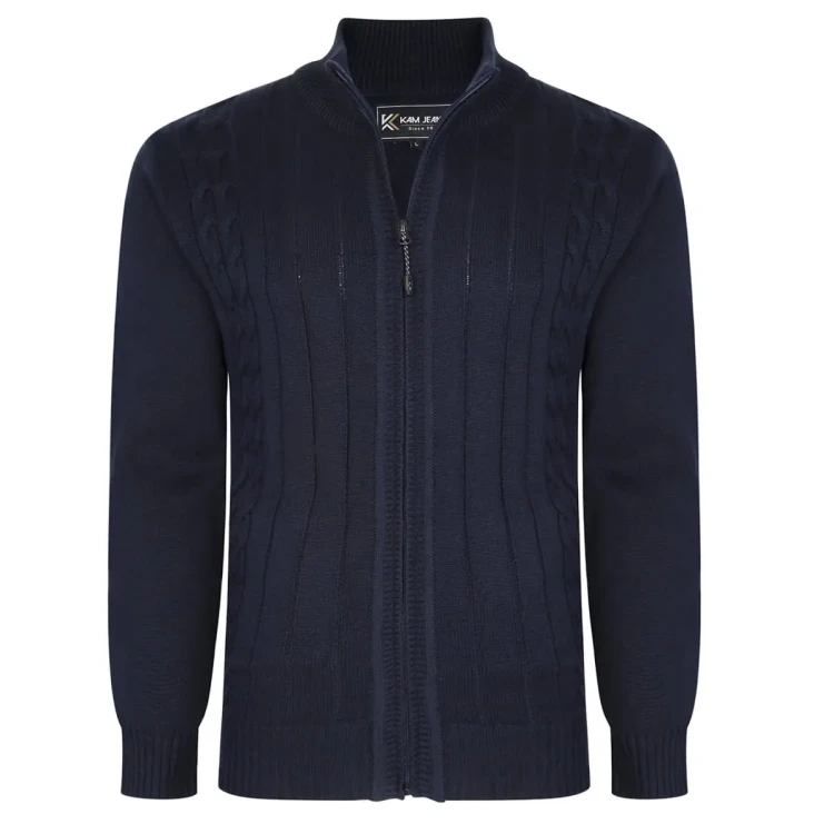 granatowy sweter meski zapinany xxl
