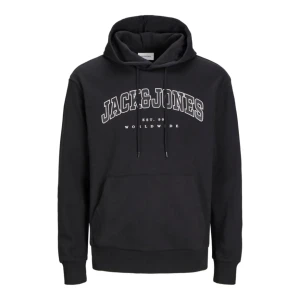 Duża męska bluza kangurka wkładana przez głowę z kapturem Jack & Jones 12258867 czarna