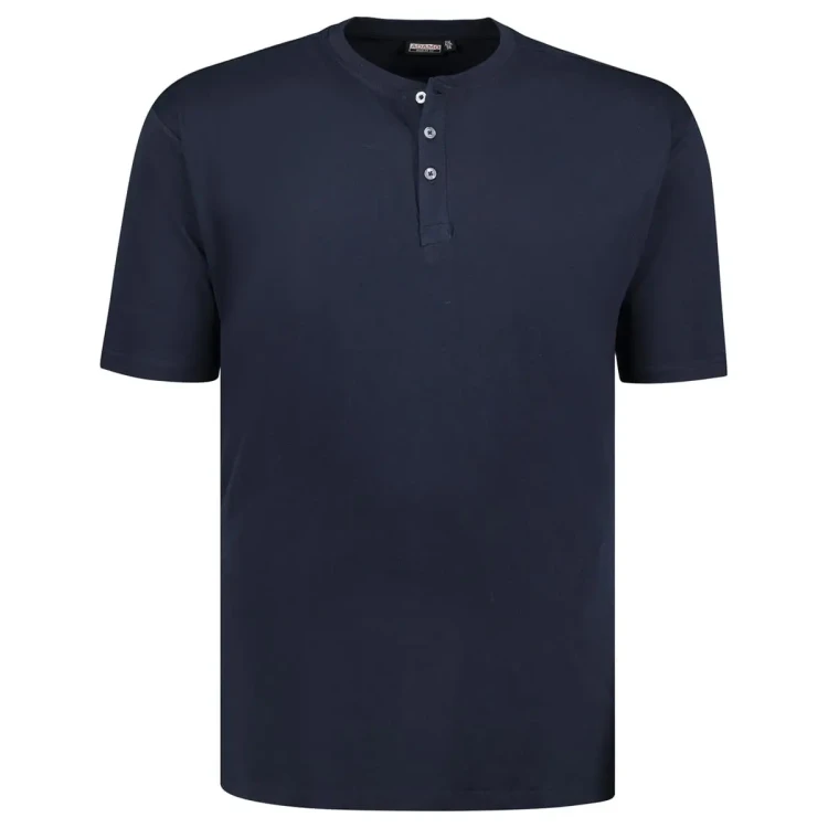 granatowa koszulka z guzikami adamo silas duze rozmiary 3xl 4xl 5xl 6xl