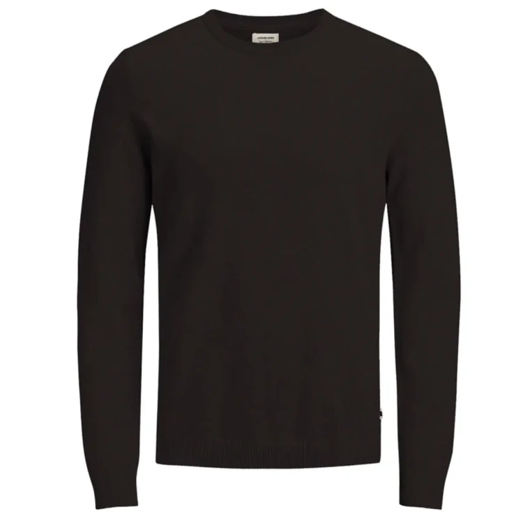 ciemnobrazowy gladki duzy sweter Jack Jones