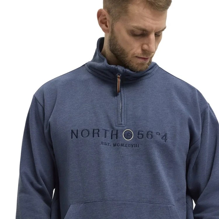 bluza z napisami xxl North 56°4 niebieska